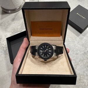 Bvlgari Diagono 35mm Stainless Steel and Rubber Watch *HARD TO FIND*